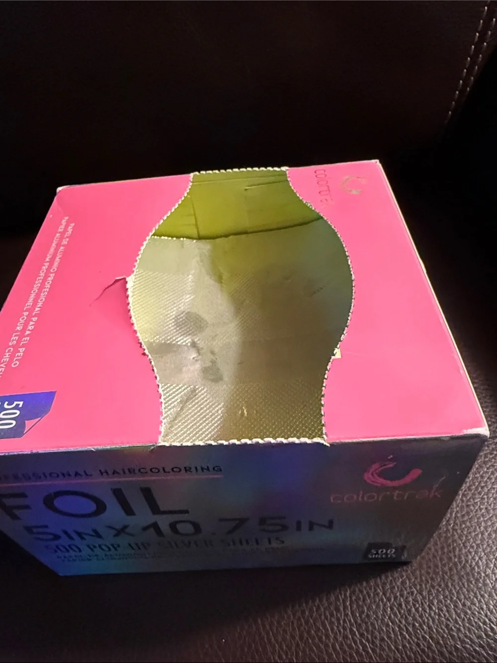 Hair Foil Sheets - Pink Box (500 Sheets). About 3/4 box left.